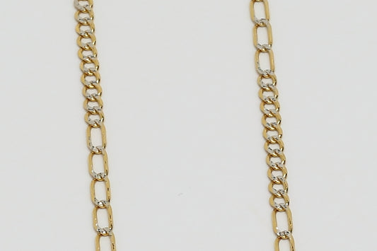 Diamond cut 7/10 Figaro Chain