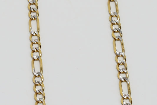 Diamond cut Figaro Chain 24 in